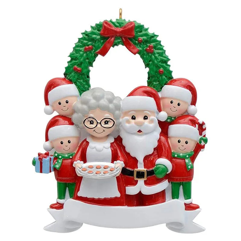 Personalized Family Christmas Tree Ornament – Santa Pendant Christmas Tree Ornament Oasis Select D
