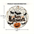 Halloween Wooden Wreath Logo Retro Pumpkin Head Horror Art Decoration Home Garden Courtyard Wooden Hanging Pendant Outdoor Props Oasis Select Style 16
