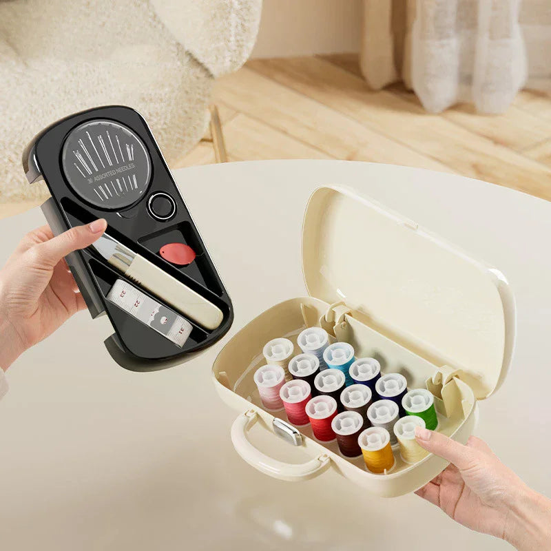 Multi-Functional Dustproof Storage Box Creative Sewing Box Portable Student Manual Sewing Including Needles And Threads Oasis Select