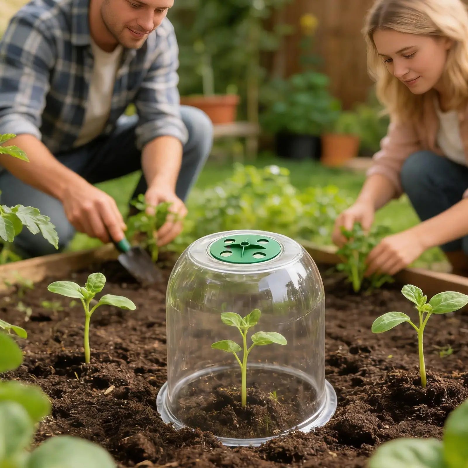 Insulated Plant Protector for Greenhouse Gardening Seedling Cover Seed Plant Bell Cover Protect Plastic Cover Flower Nursery Oasis Select