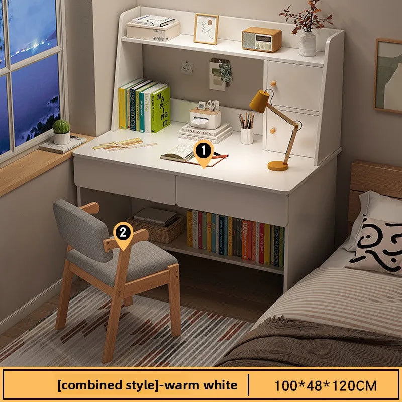 Computer desk desktop bookshelf integrated learning writing desk primary and secondary school students bedroom desk Oasis Select