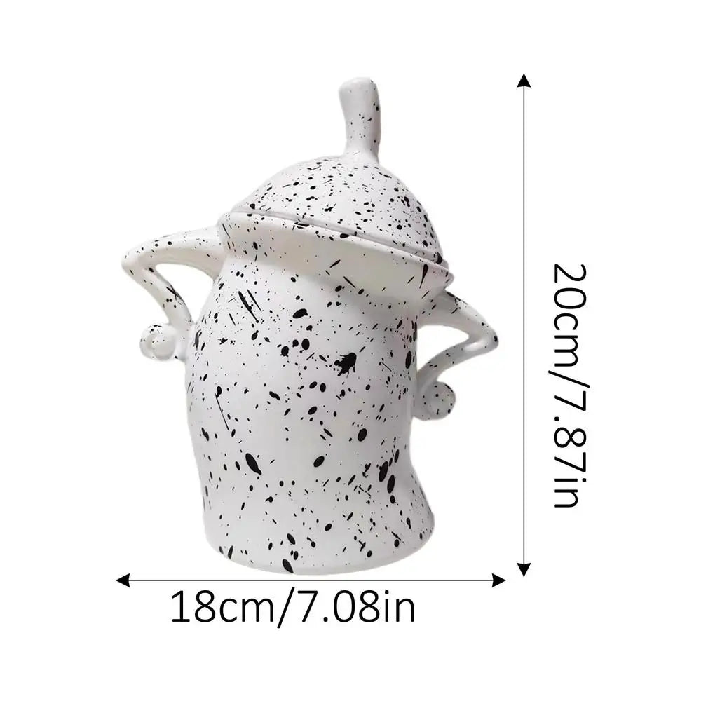 Canister With Attitude Creative Akimbo Cup Mugs Food Jars for Kitchen Storage Container with Airtight Lid Christmas Decoration Oasis Select A