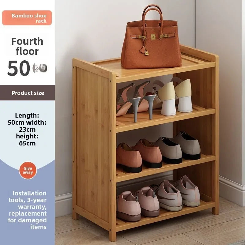 Multi-functional Space-saving shoe rack Multi-layer bamboo shoe rack Storage dust-proof storage shoe rack Oasis Select