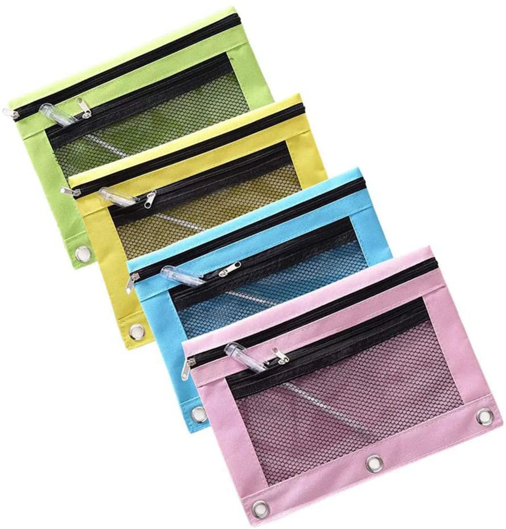 Colorful Double Layer canvas Cloth Zipper Paper File Folder Book Pencil Pen Case Bag File Document Bags Oasis Select
