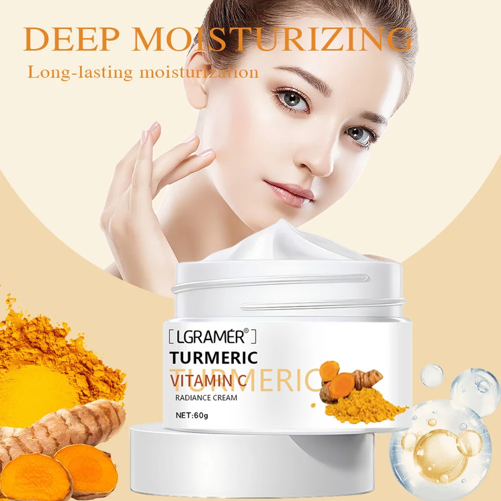 Turmeric Face Cream for Face Body Natural Turmeric Skin Brightening Lotion Vitamin E Cream with Hyaluronic Acid and Collagen Oasis Select