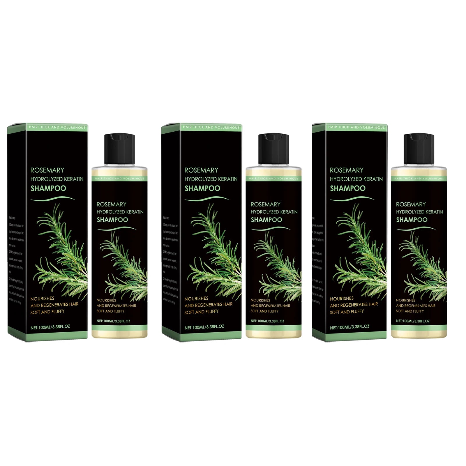 Rosemary Oil Shampoo Hair Growth Prevent Hair Loss Volumizing Hydrolyzed Keratin Nourishing Moisturizing Deep Clean Scalp Care Oasis Select Buy 1 Get 2 Free