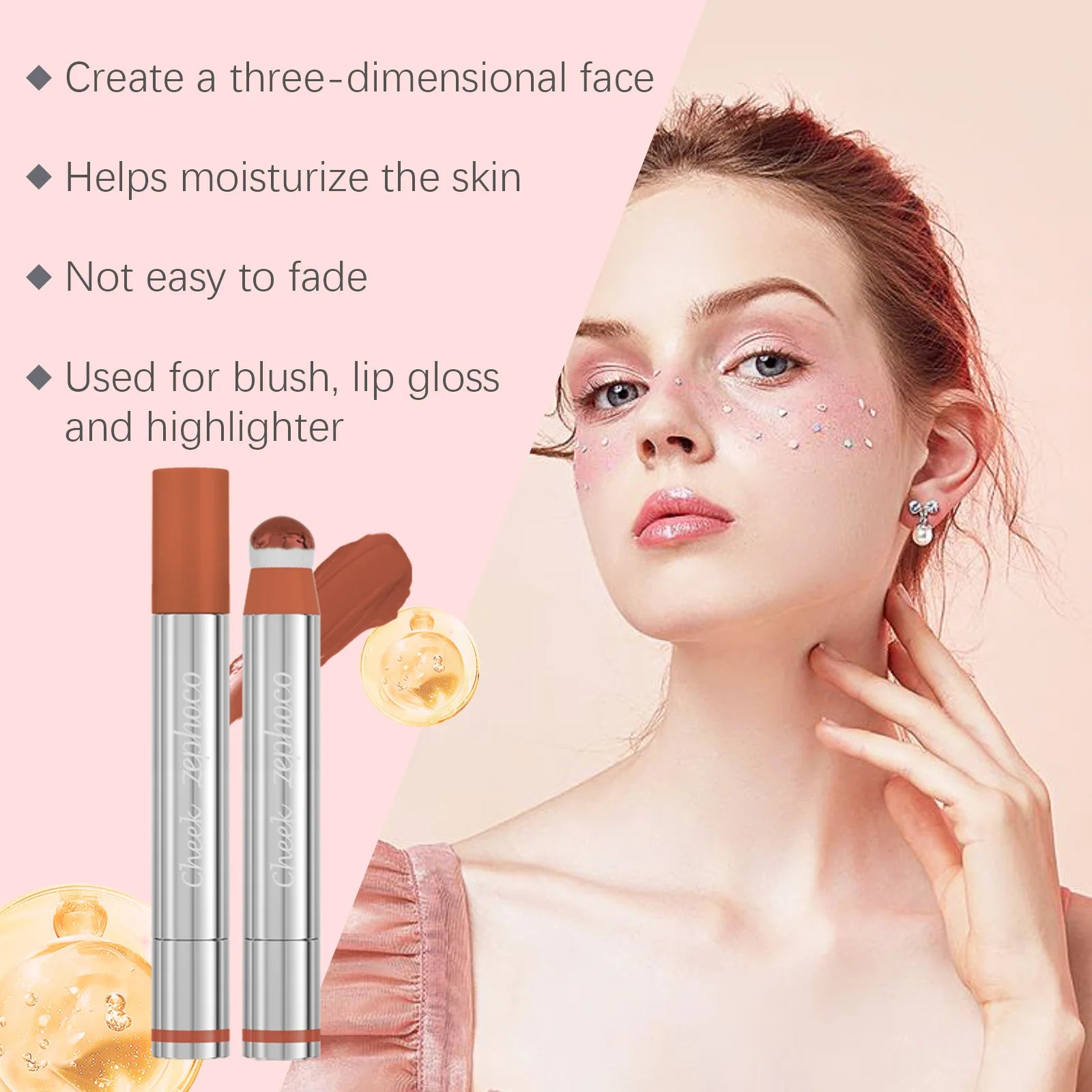 Liquid Blush Stick – Waterproof Cheek & Lip Tint | Long-Lasting Liquid Blush Stick Oasis Select