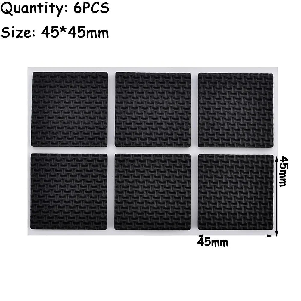 1/2/6/15/24PCS Soft Table Chair Fittings Self-adhesive Floor Protector Furniture Leg Pads Anti-slip Mat Anti Noisy Oasis Select 45X45mmX6pcs