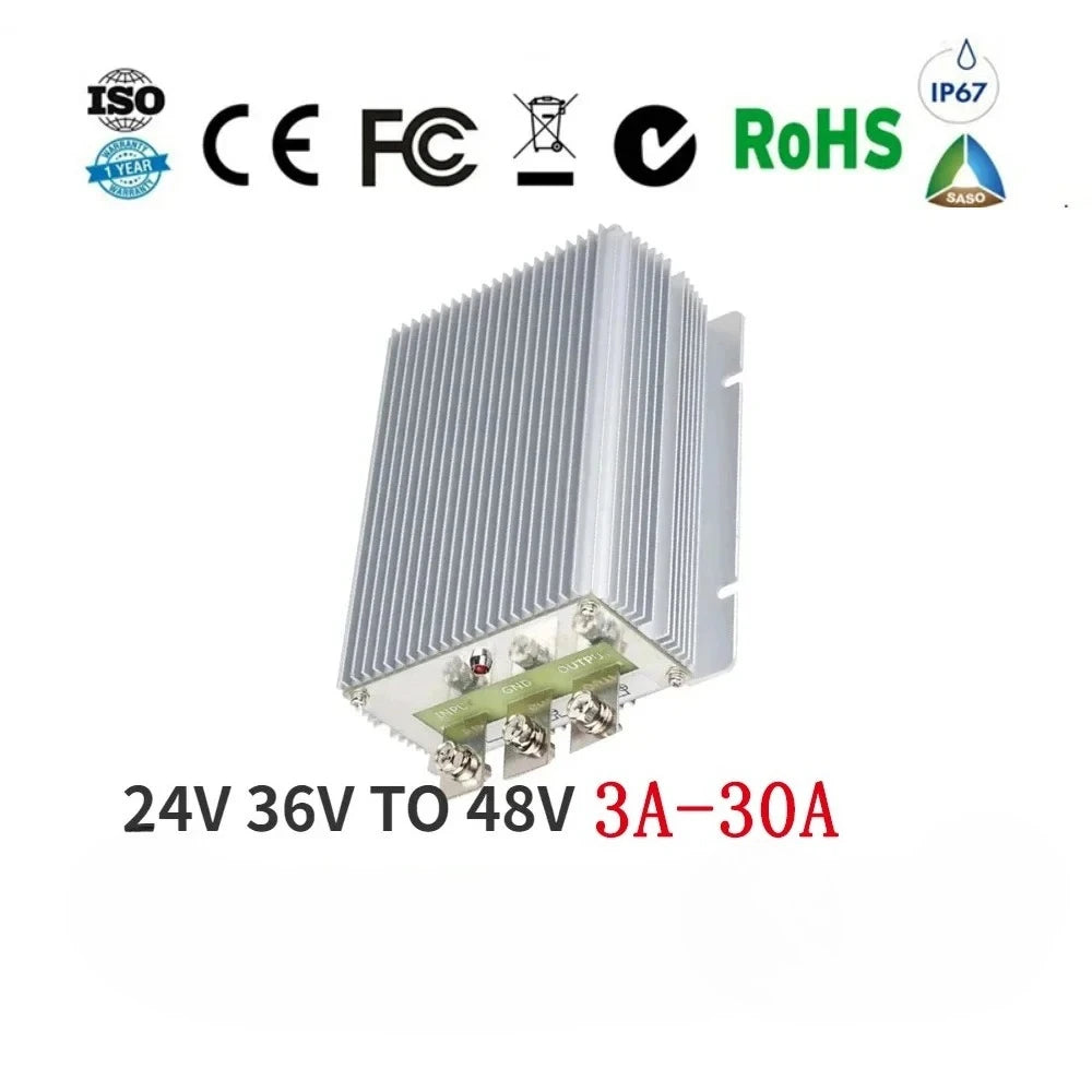 24V 36V TO 48V 3A -30A STEP UP MODULE 24V to 48V Boost Voltage Regulator DC-DC Converter FOR AUTOMOTIVES CE RoHS Certificated Oasis Select