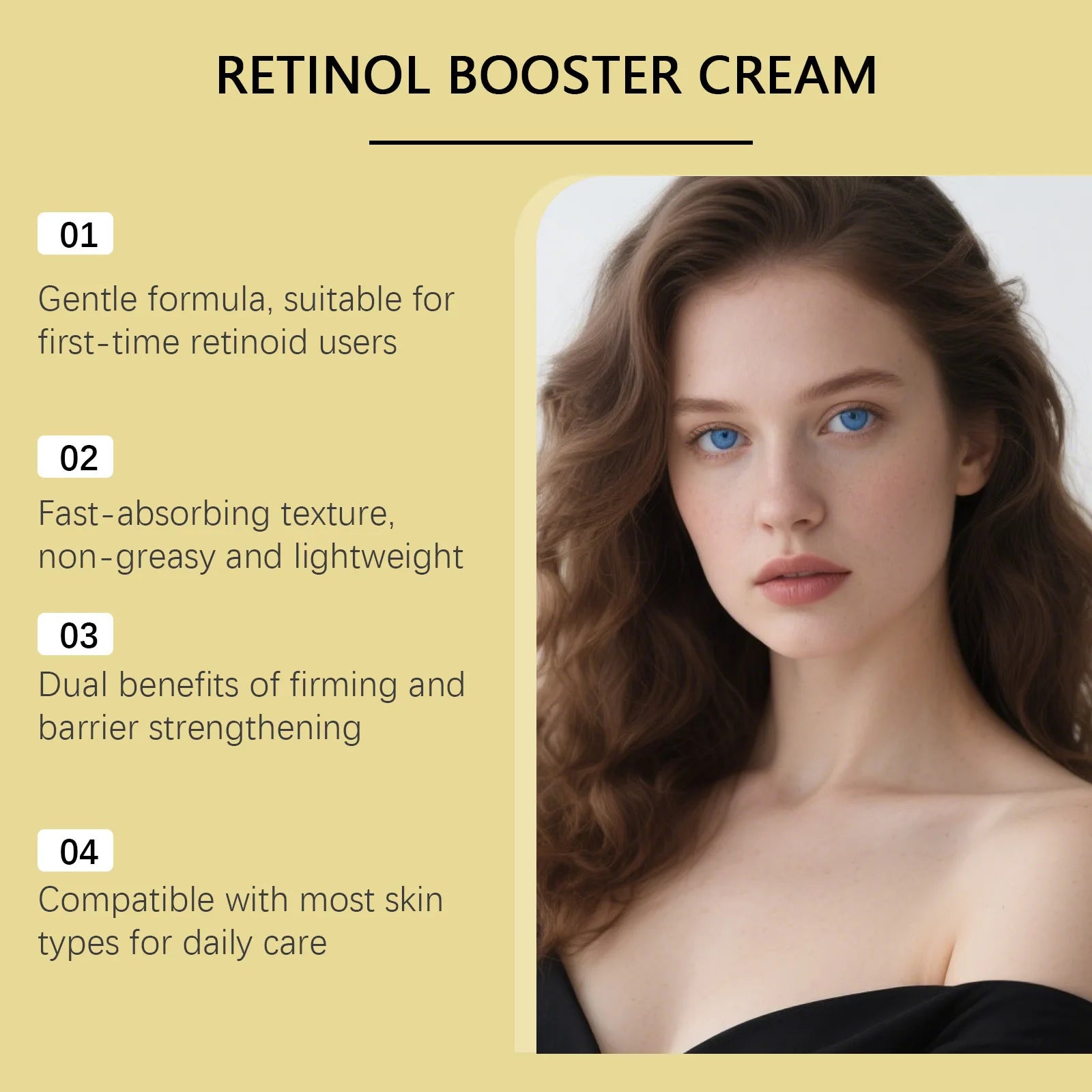 Retinol Lifting Face Cream Reduce Face Edema Fade Dark Spot Moisturizing Whitening Brighten Repair Skin Barrier Skin Care Cream Oasis Select