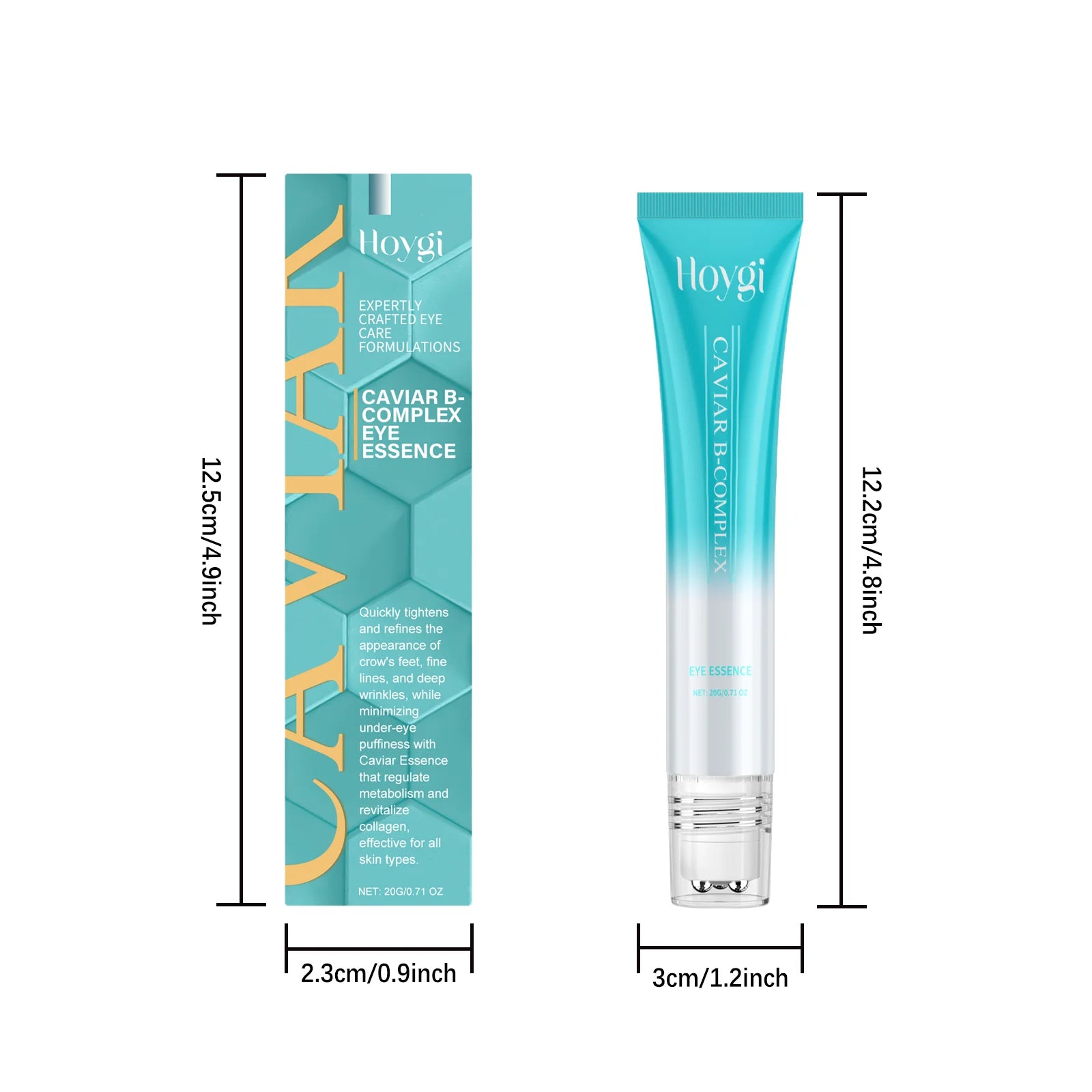 Caviar B-Complex Eye Essence Remove Dark Clrcles Anti Puffiness Smoothing Fine Lines Moisturize Skin Around the Eye Serum Oasis Select 20ml Boxed