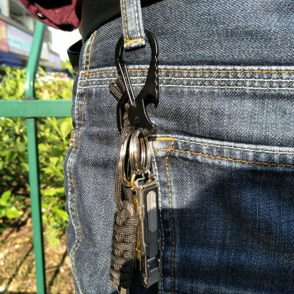 Bottle Opener Multifunctional Carabiner Multifunctional Hex Driver Outdoor Keychain Keychain Ring Stainless Steel Oasis Select