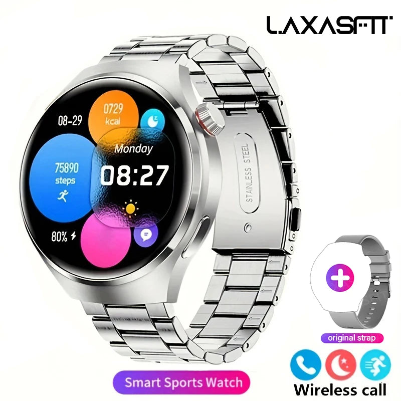 LAXASFIT Men's Smartwatch – Bluetooth Calling, HD Display