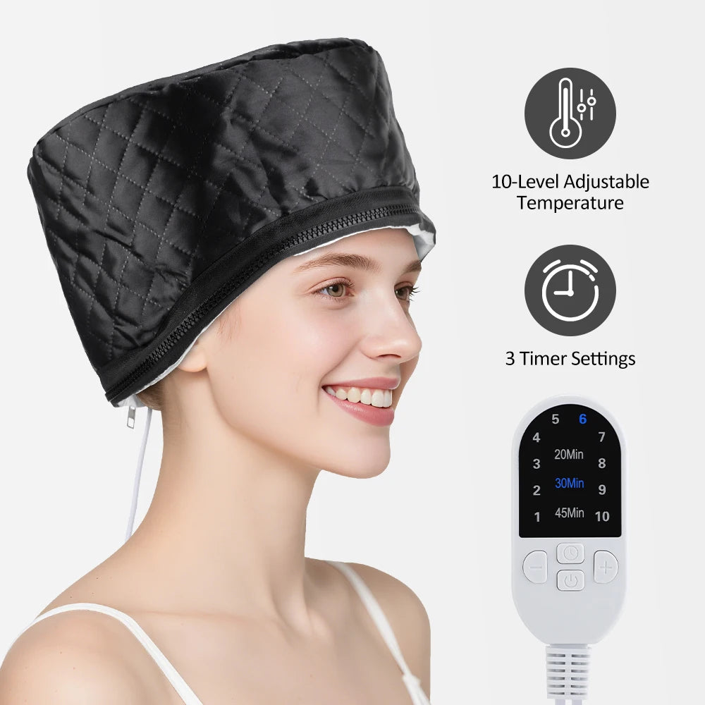 URGGU 10-Level Electric Hair Steamer Cap | Thermal Treatment Hat