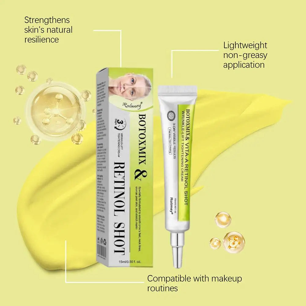 15g Retinal-Shot Tightening Booster Face Cream & Eye Cream Anti-Aging Firming Lifting, Fade Fine Lines, Night Moisturizer Oasis Select