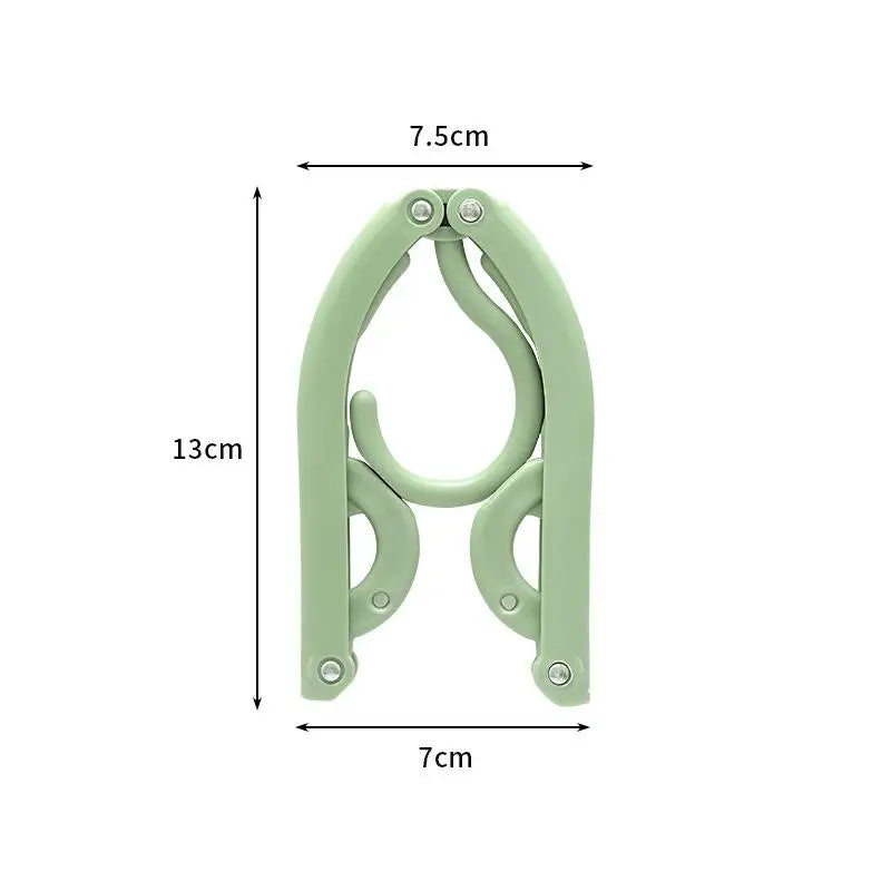 Folding Clothes Hanger with Non-Slip Clips | Space-Saving