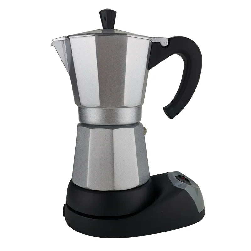 220V European plug all-aluminum Italian electric mocha coffee pot electric kettle espresso machine Oasis Select Silver EU