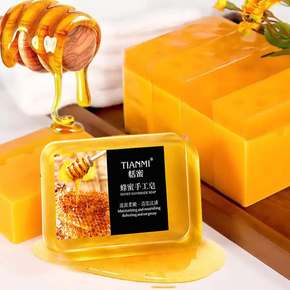 honey soap, deep cleaning, hydrating and moisturizing, softens rough skin, smoothes skin,easy to carry for outdoor travel 1PCS Oasis Select