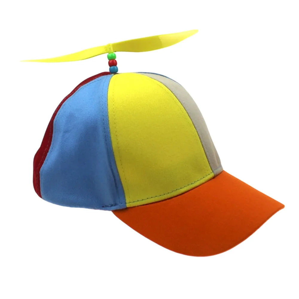 Casual Rainbow Baseball Cap Funny Helicopter Propeller Snapback Hat Bamboo Dragonfly Adventure Dad Hat Boys Girls Oasis Select Orange yellow 56-61cm