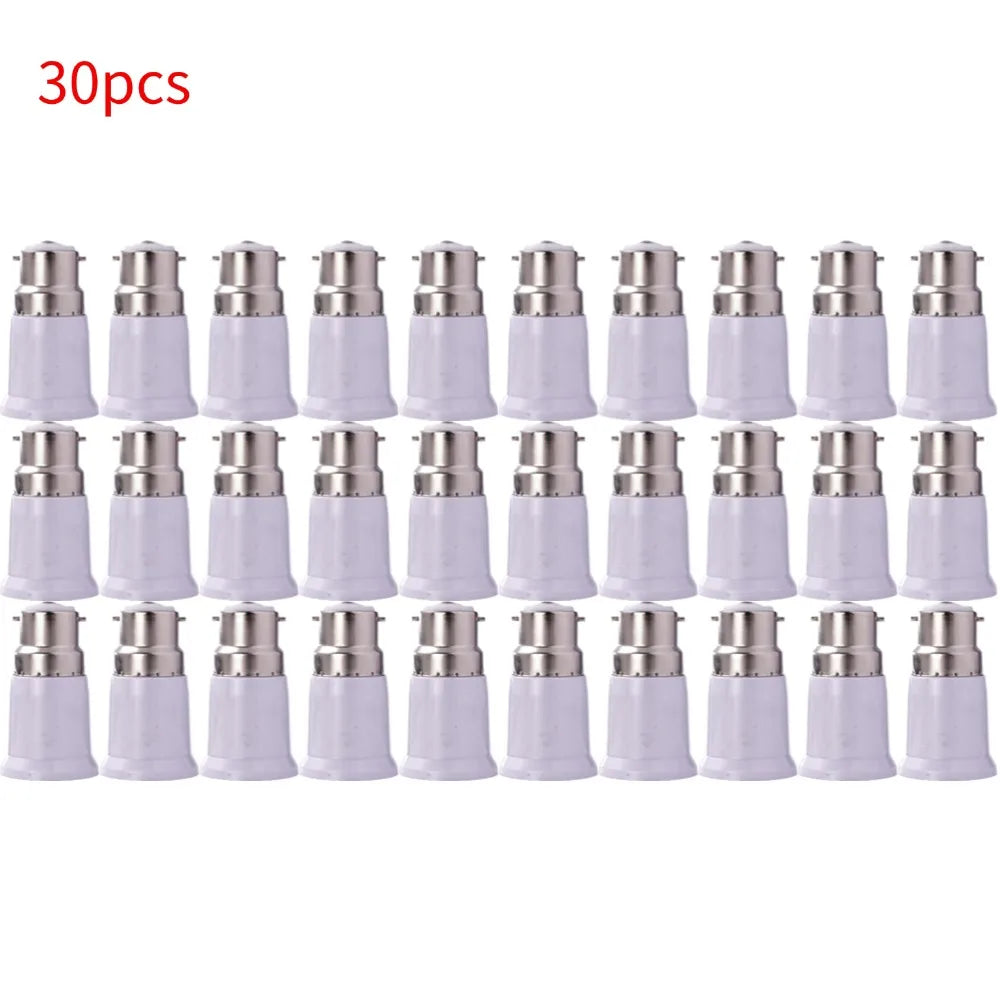 B22 to E27 Lamp Holder Converter holder Bayonet to Screw Lamp Light Socket Bulb Base Spliter Extension Adapter LED Corn Bulb Oasis Select 30pcs