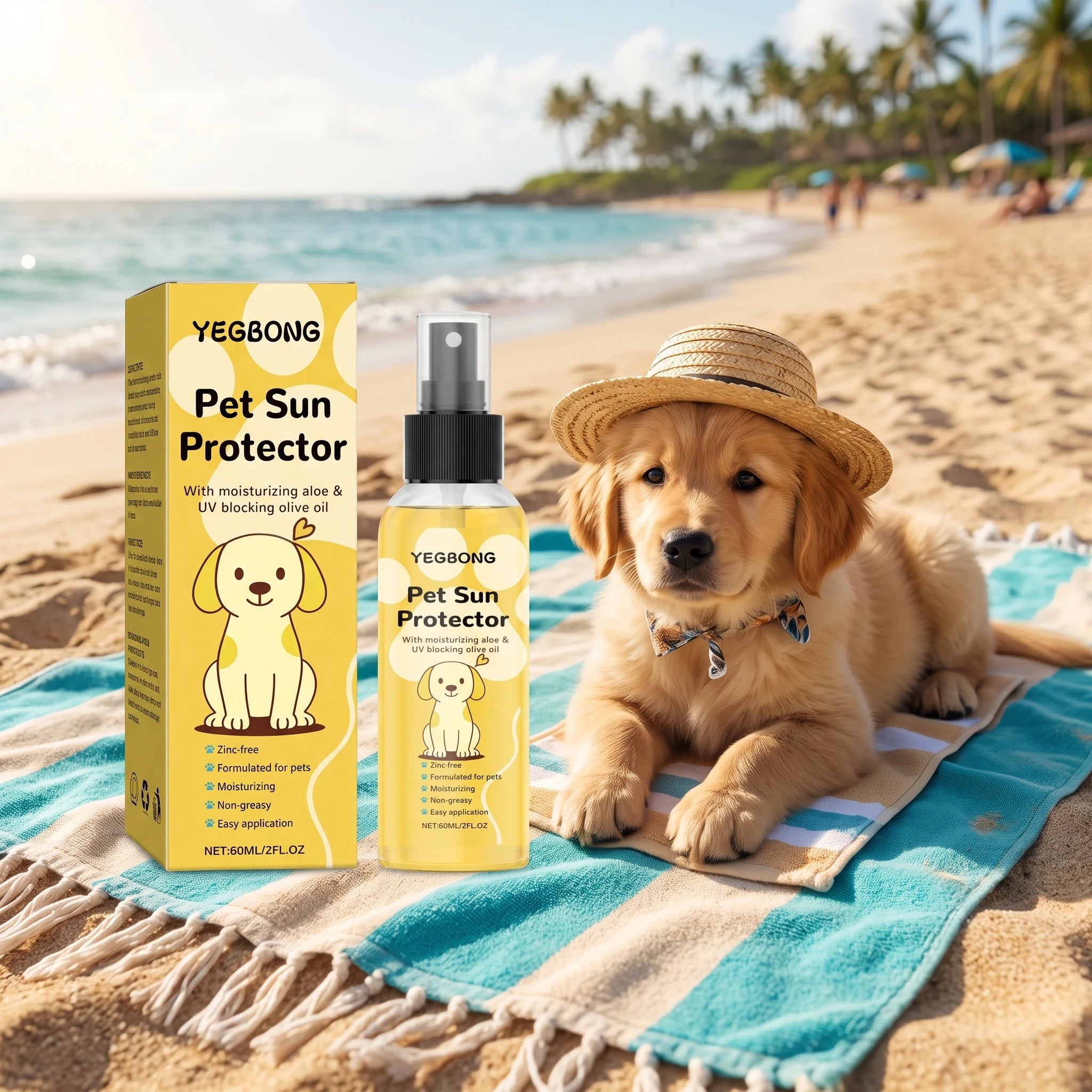 Pet Sun Protector Spray Spf Protection Moisturizing Outdoor Sun Burn Prevention for Puppies Prevent Pigment Precipitation Oasis Select