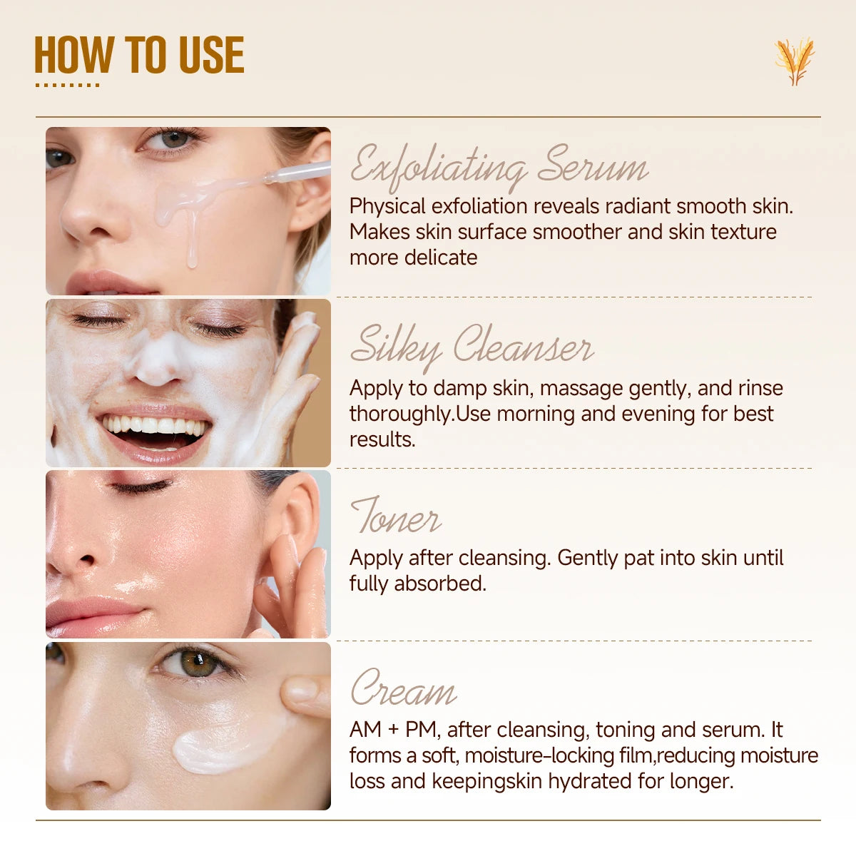 Rich in rice extract, brightens the skin, moisturizes the skin, lightweight texture suitable for all skin types Oasis Select