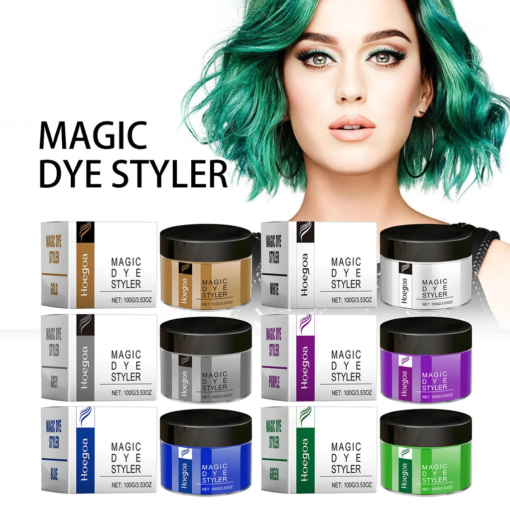 6 Colors Hair Color Wax Dye White Blue Brown Hair Natural Matte Nourish Long-Lasting Hair Coloring Styling Cream For Women Men Oasis Select