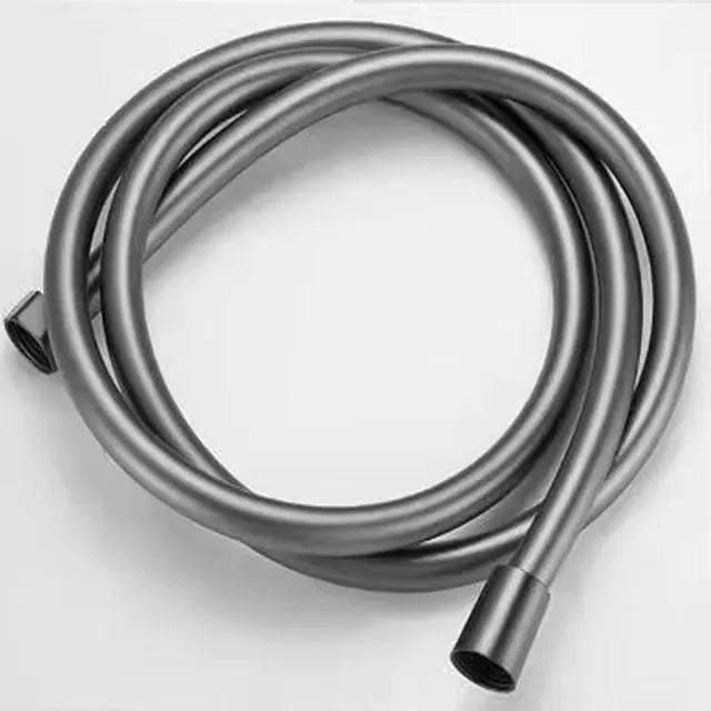 New1.5/2/3M Black PVC Flexible Shower Hose Long Bathroom Shower Water Hose Extension Plumbing Pipe Pulling Tube Bath Accessories Oasis Select Grey 150cm