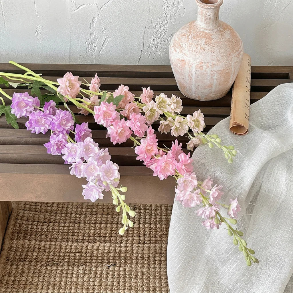 84CM Artificial Flower Swiftgrass Hyacinth Violet Home Decoration Floor Flower Arrangement Wedding Photography Prop Oasis Select