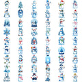 54pcs Christmas Temporary Tattoos – Snowmen, Snowflakes & Trees