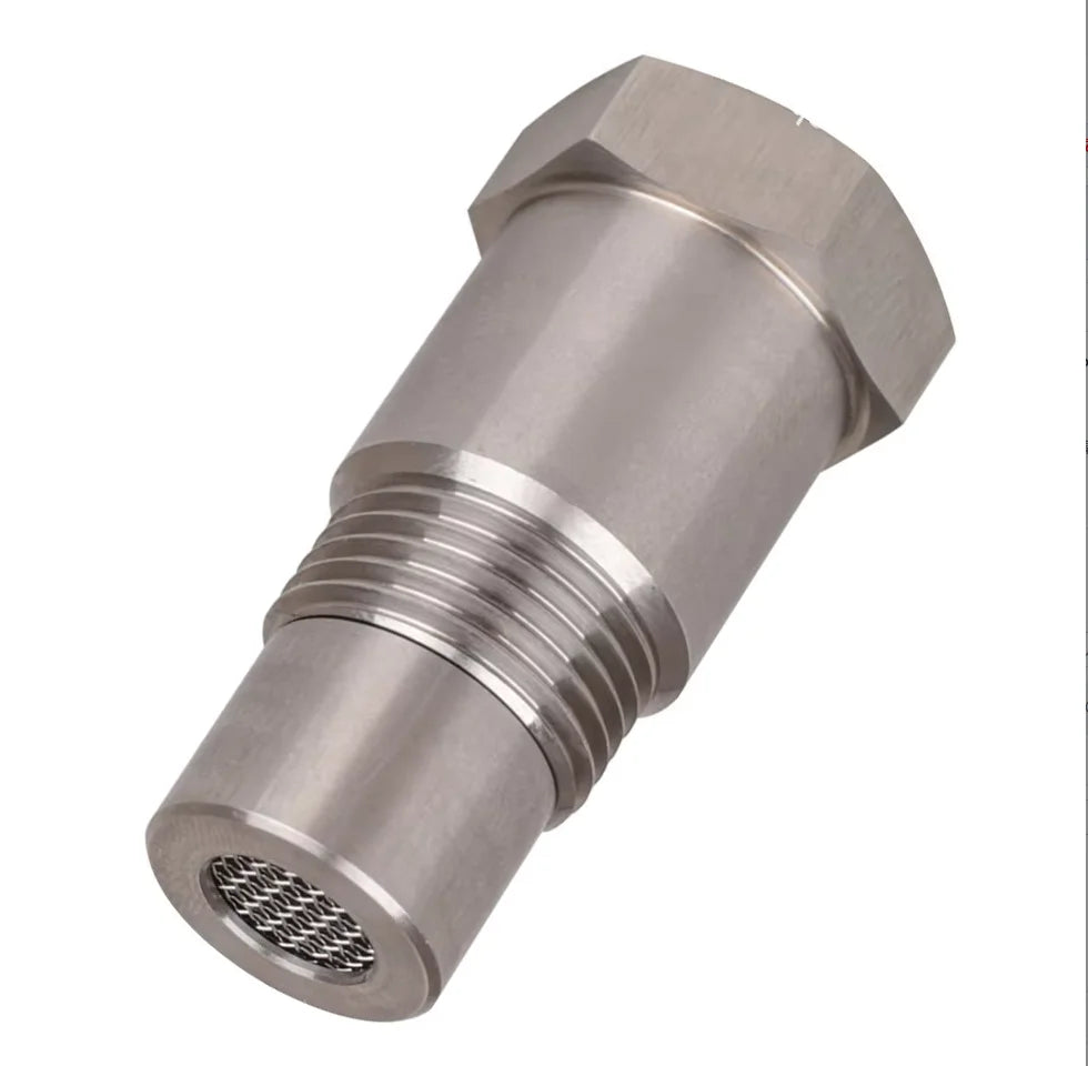 New Oxygen O2 Sensor Spacer Adapter Connector Fix Check Engine Light Converter M18X1.5 With Filter Screen Oasis Select Silver color