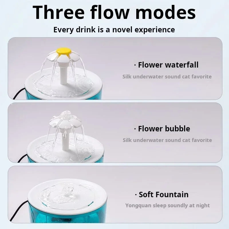 Pets Water Fountain Auto Filter USB Electric Mute Cat Drinker Bowl 1200mL Recirculate Filtring Drinker for Cats Water Dispenser Oasis Select