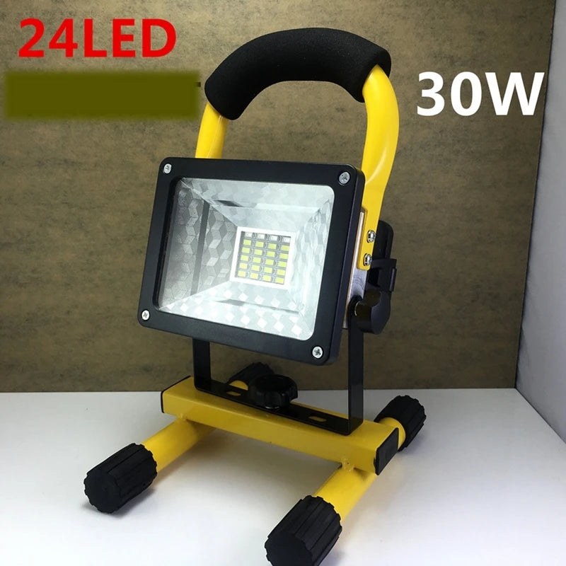 30W Rechargeable LED Floodlight IP65 Portable RGB Work Light