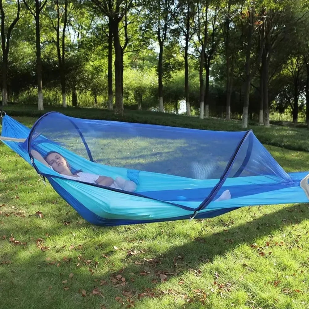 Anti-Mosquito Mosquito Net Hammock Ultra-Light Breathable Portable Hammock Anti-Rollover Swing Design Camping Hammock Adult Use Oasis Select