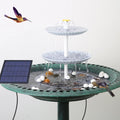 3 Tiered Bird Bath with 3W Solar Pump, DIY Solar Fountain Detachable and Suitable for Bird Bath, Garden Decoration Oasis Select Blue sky
