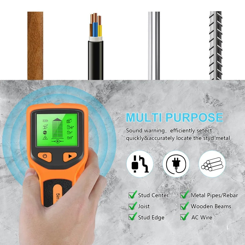Wall Wood Scanner Sensor Portable Wall Scanner Detector Electronic Screw Sensor Locator Screw Detector With LCD Display Screen Oasis Select
