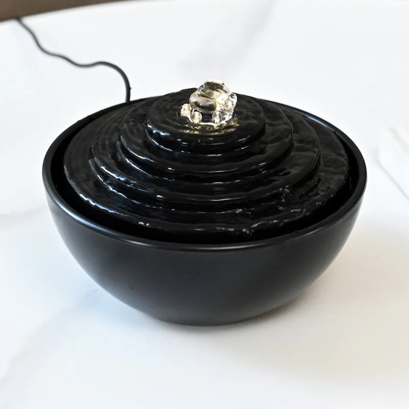 Compact Minimalist Waterfall Fountain Indoor Living Room Desktop Circulating Water Decor Office Landscape Waterfall Accessory Oasis Select