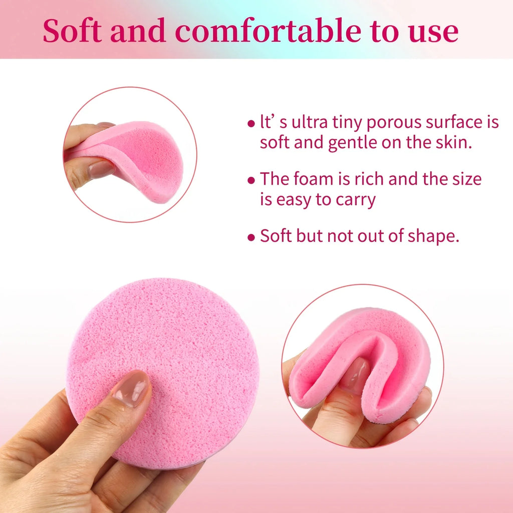 60PCS Compressed Facial Sponge, Beauty Spa Sponge, Suitable for Facial Cleansing, Makeup Removal and Other Purposes Oasis Select