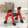 Herringbone Ladder Household Ladder Folding Telescopic Multifunctional Indoor Stairs Thickened Climbing Ladder Escalator Oasis Select A-Red-1