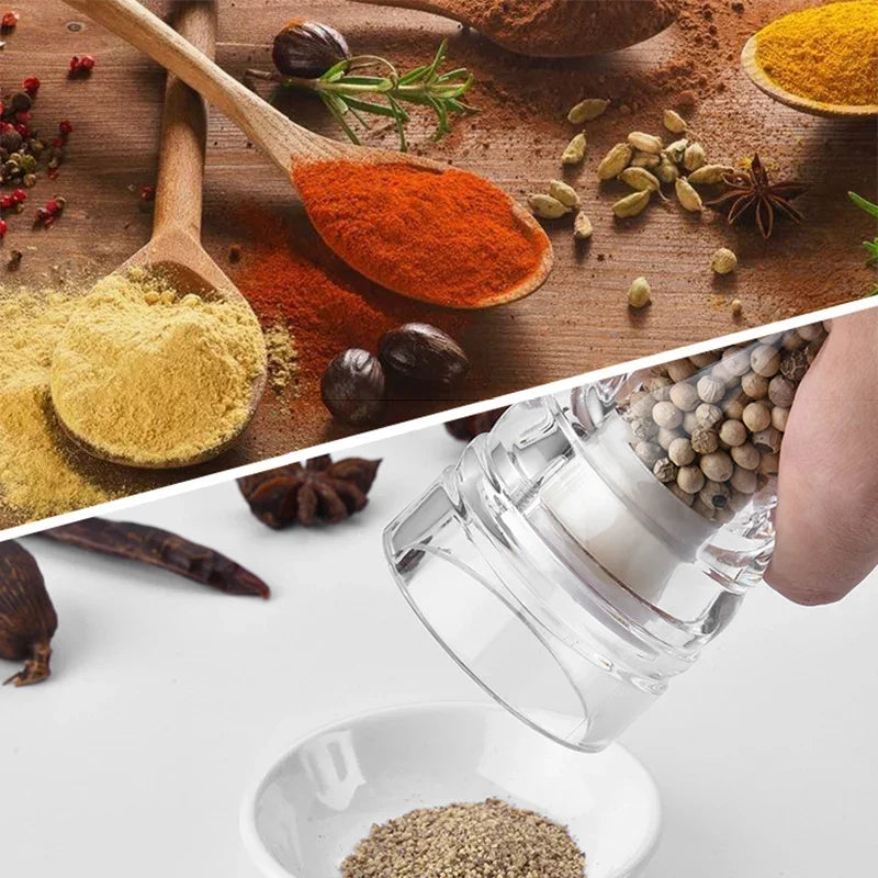 Acrylic Pepper Mill & Salt Shaker Set – Ceramic Grinder Combo Salt & Pepper Mill Set Oasis Select