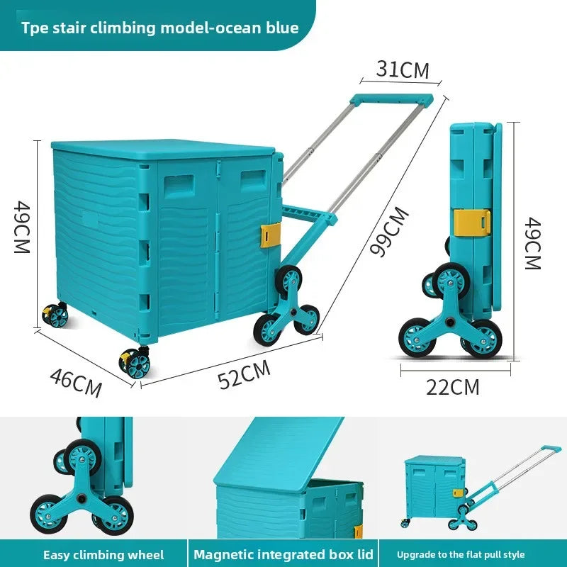 Multi-functional Outdoor camping folding shopping cart household trolley storage box Oasis Select