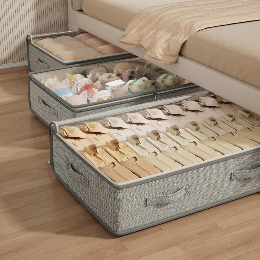 Under Bed Storage Containers Rectangle Multipurpose Organizer Bins, Foldable Sweater and Linen Storage Bags Under-Bed Storage Oasis Select