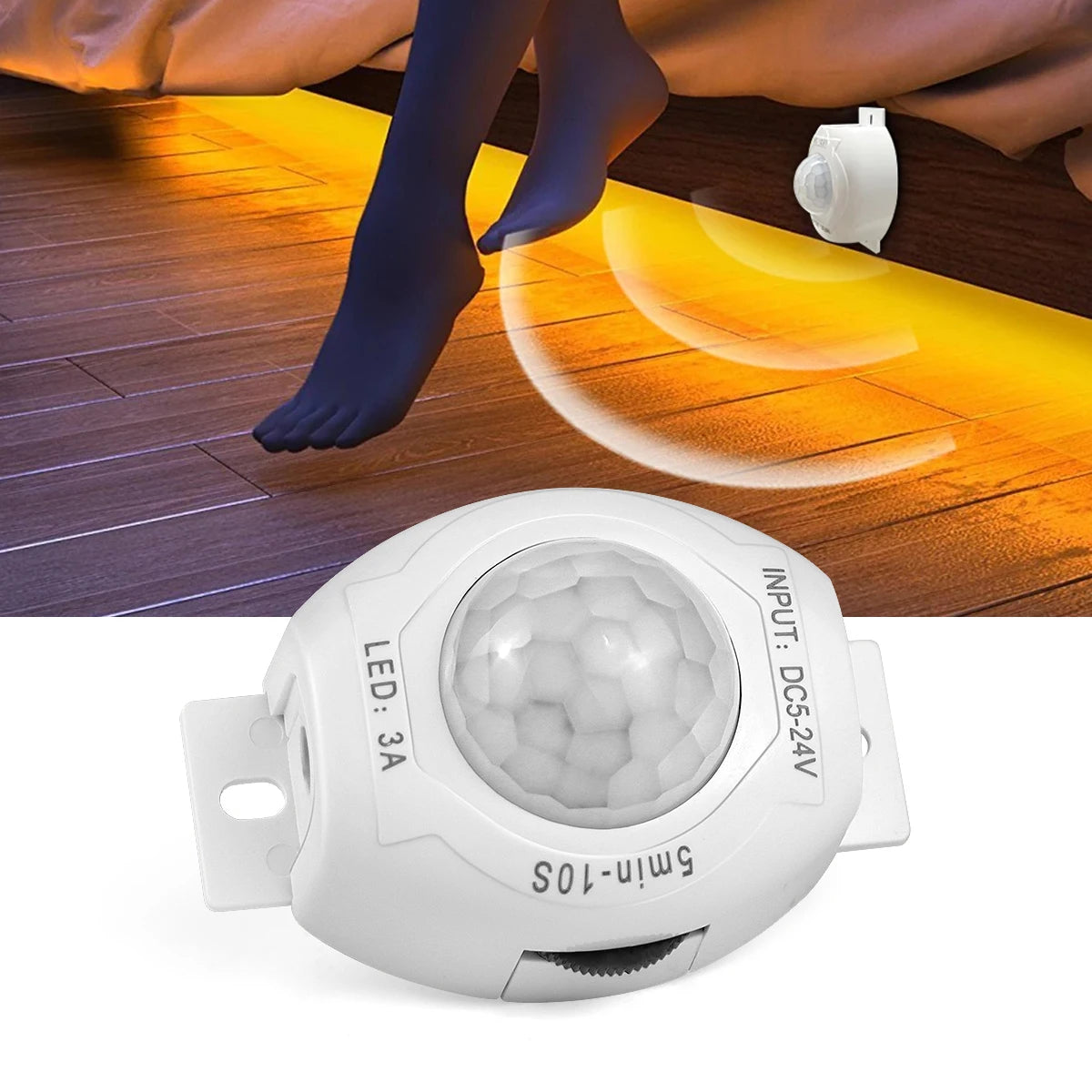 5-24V DC LED Strip Light Motion Sensor Switch LED PIR Infrared Detector Adjustable Timer Delay IR Infrared Induction Switch Oasis Select