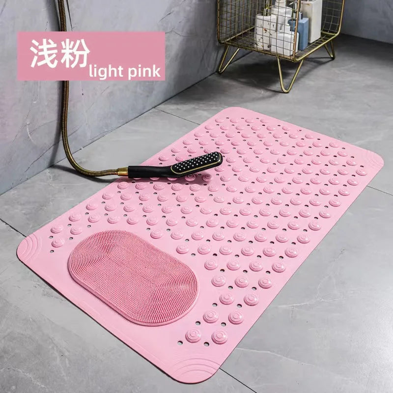 New Non-slip Bath Mat with Suction Cup and Drain Hole, Soft Machine-washable Shower Mat Non-slip Bath Mat Oasis Select 05 60x90cm