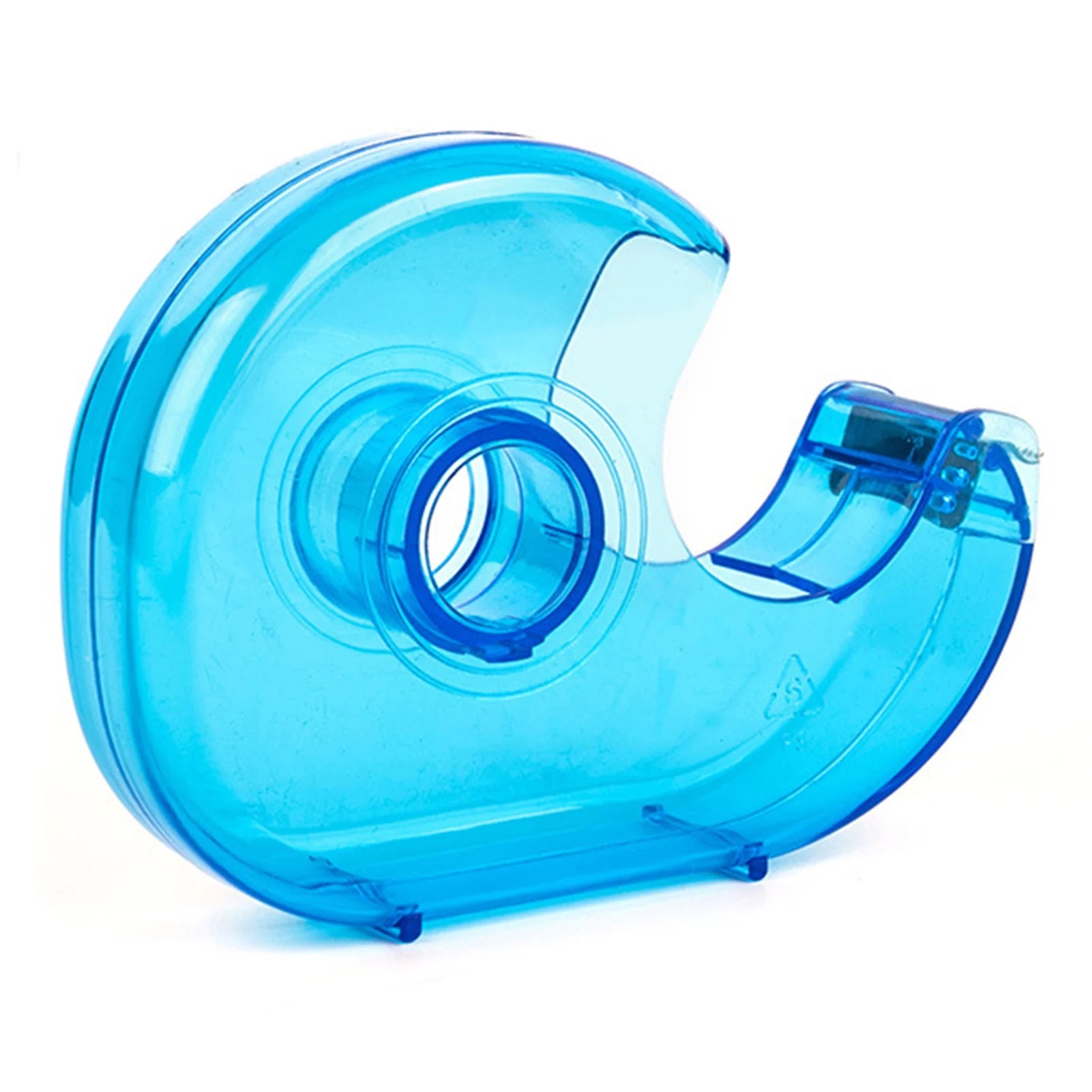 Transparent Desktop Tape Cutter Tape Hand Use Practical Plastic Adhesive Tape Dispenser Portable Lightweight for Office Home Oasis Select Blue