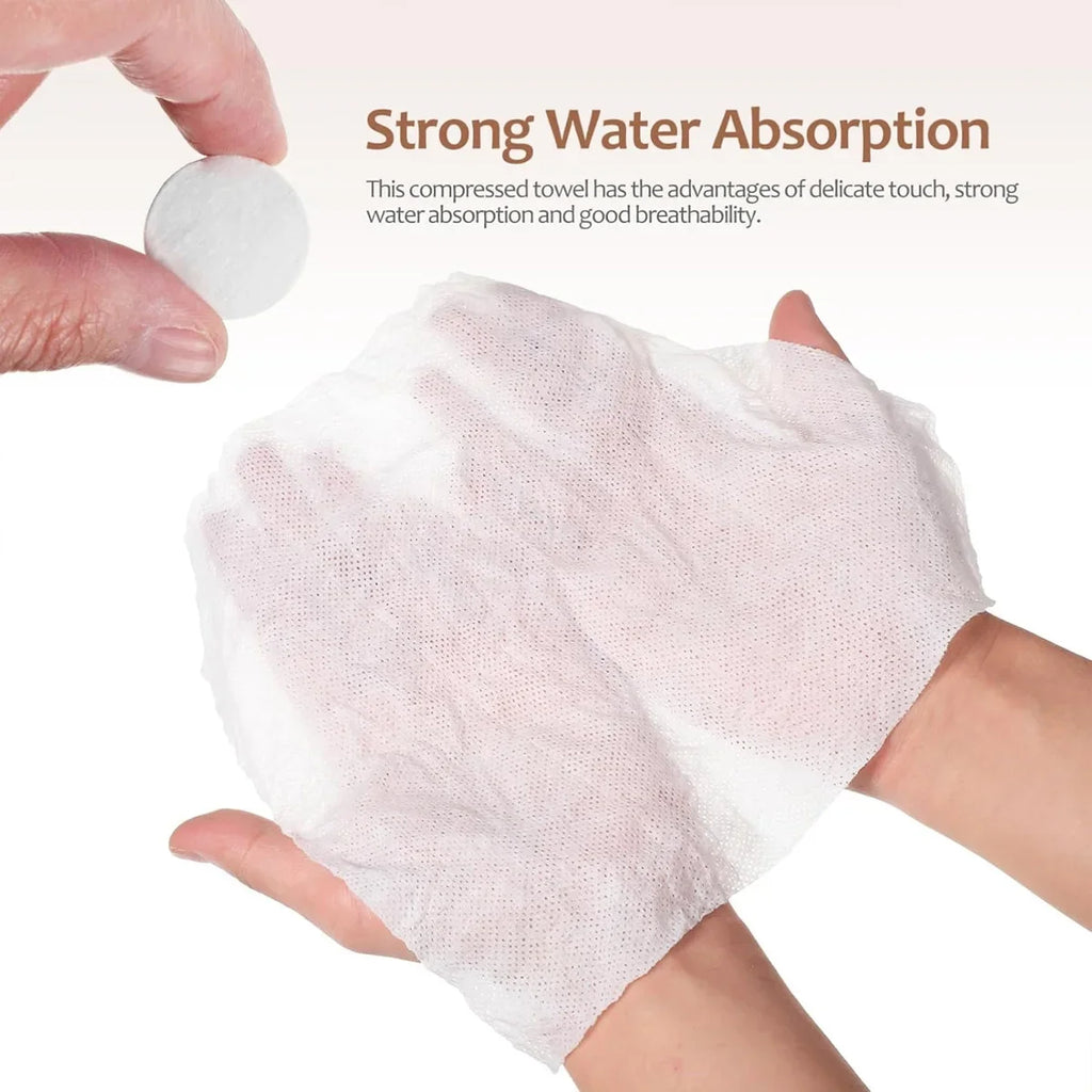 Compressed Towel Disposable Portable Face Towel Cotton Coin Tissue Suitable For Travel Camping Hiking Sports Beauty Salons Oasis Select