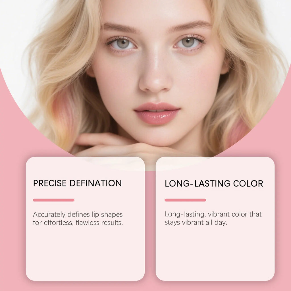 High Pigment Lip Liner Pencil Waterproof & Long-Lasting Lip Liner Defining Lip Shape Creamy & Smooth Lip Pencil Plumping Effect Oasis Select