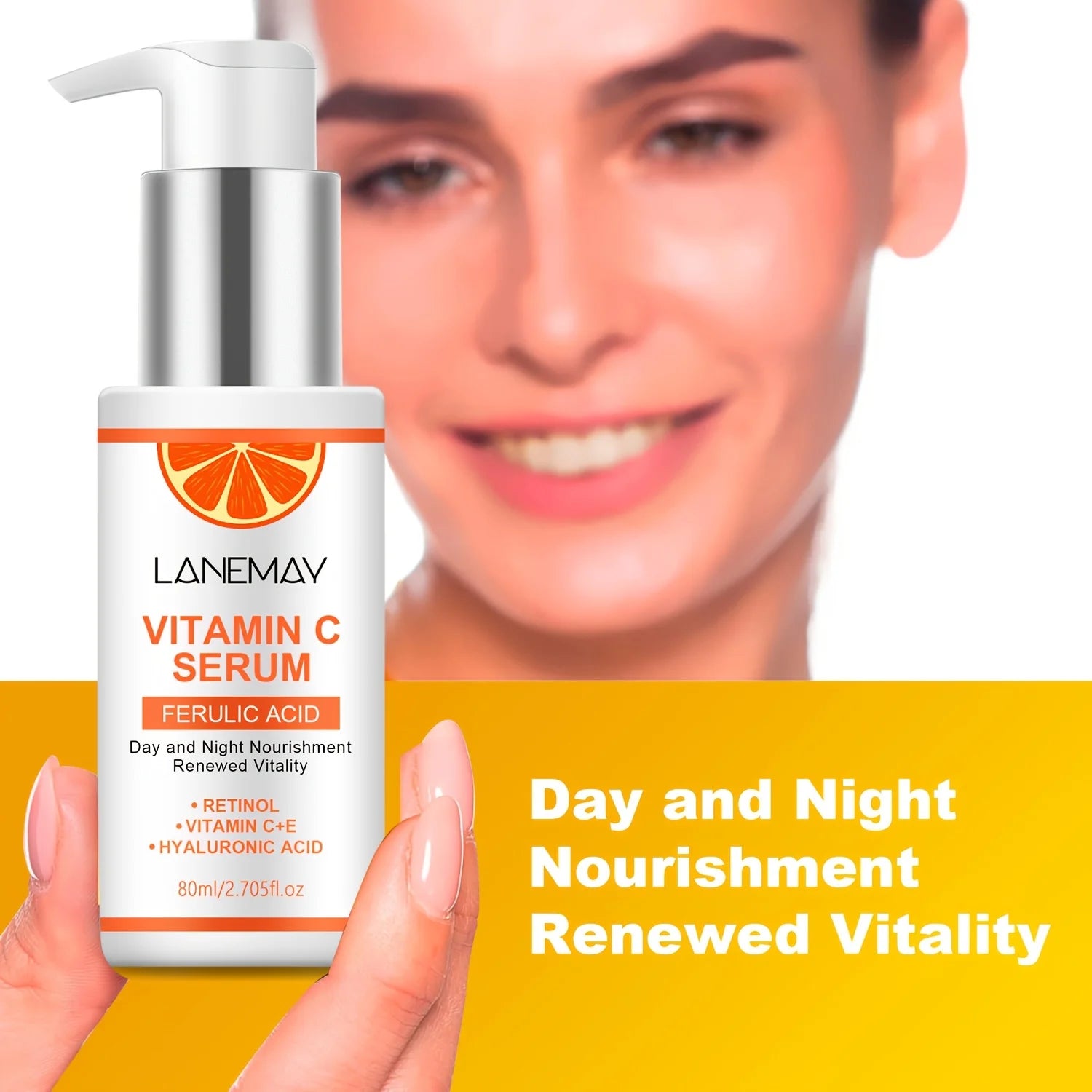 Vitamin C Serum With Ferulic Acid and Hyaluronic Acid - Hydrate & Plump Skin, Restore Radiance, Improve Dull Skin Oasis Select