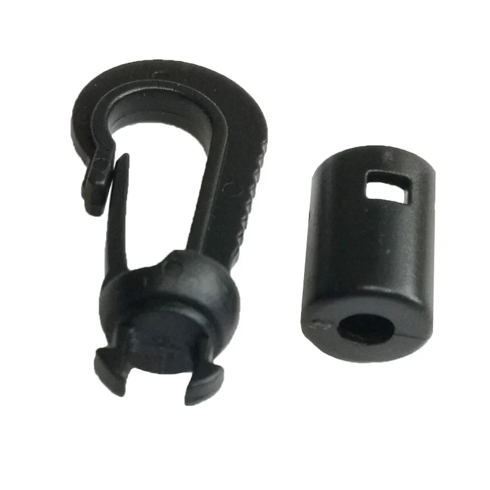 4mm Shock Bungee Cord Karabiner Hook Elastic Cord Rope End Straight Bendy Shock Cord for Marine Kayak Canoe Boat Rafting Oasis Select