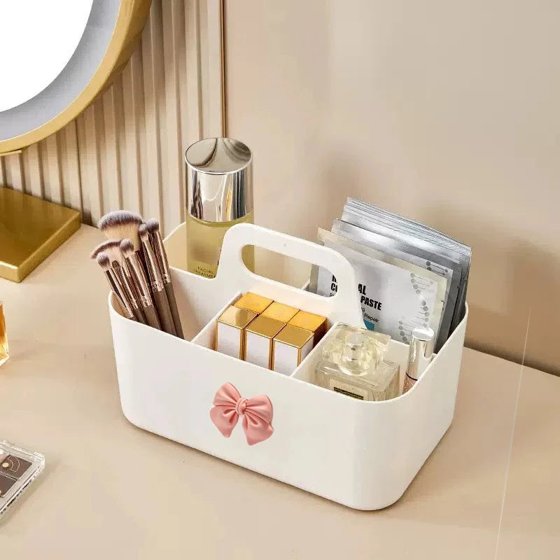 Desktop Cosmetic Organiser, Pen and Desk Organiser, Split Marker Organiser with Handle Bracket Portable Utility Fixed Container Oasis Select